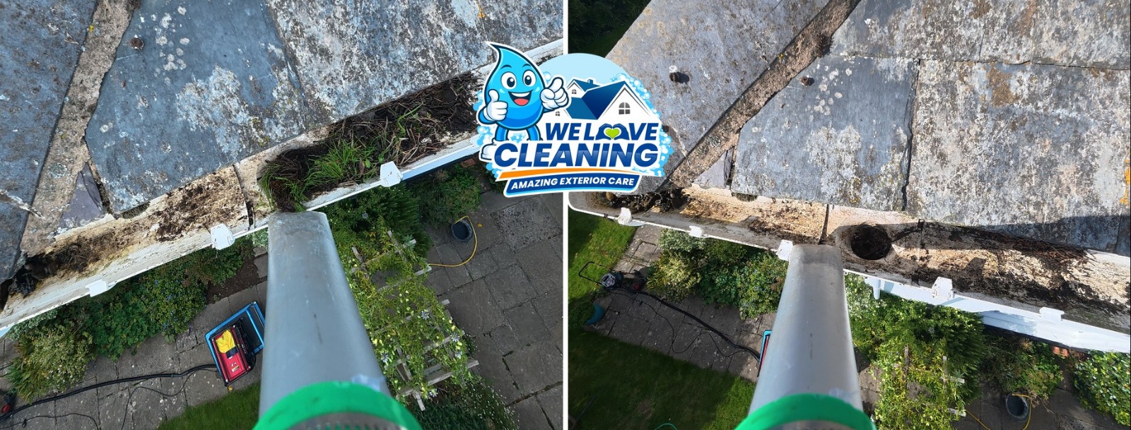 Before and after cleaning result