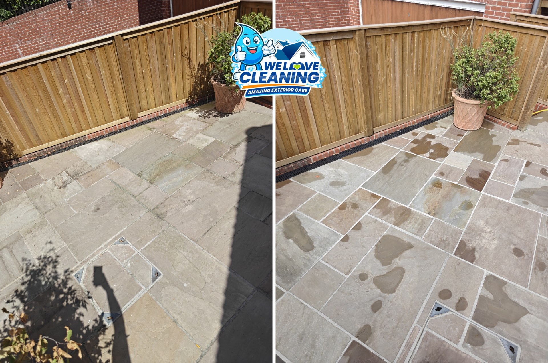 Before and after cleaning result