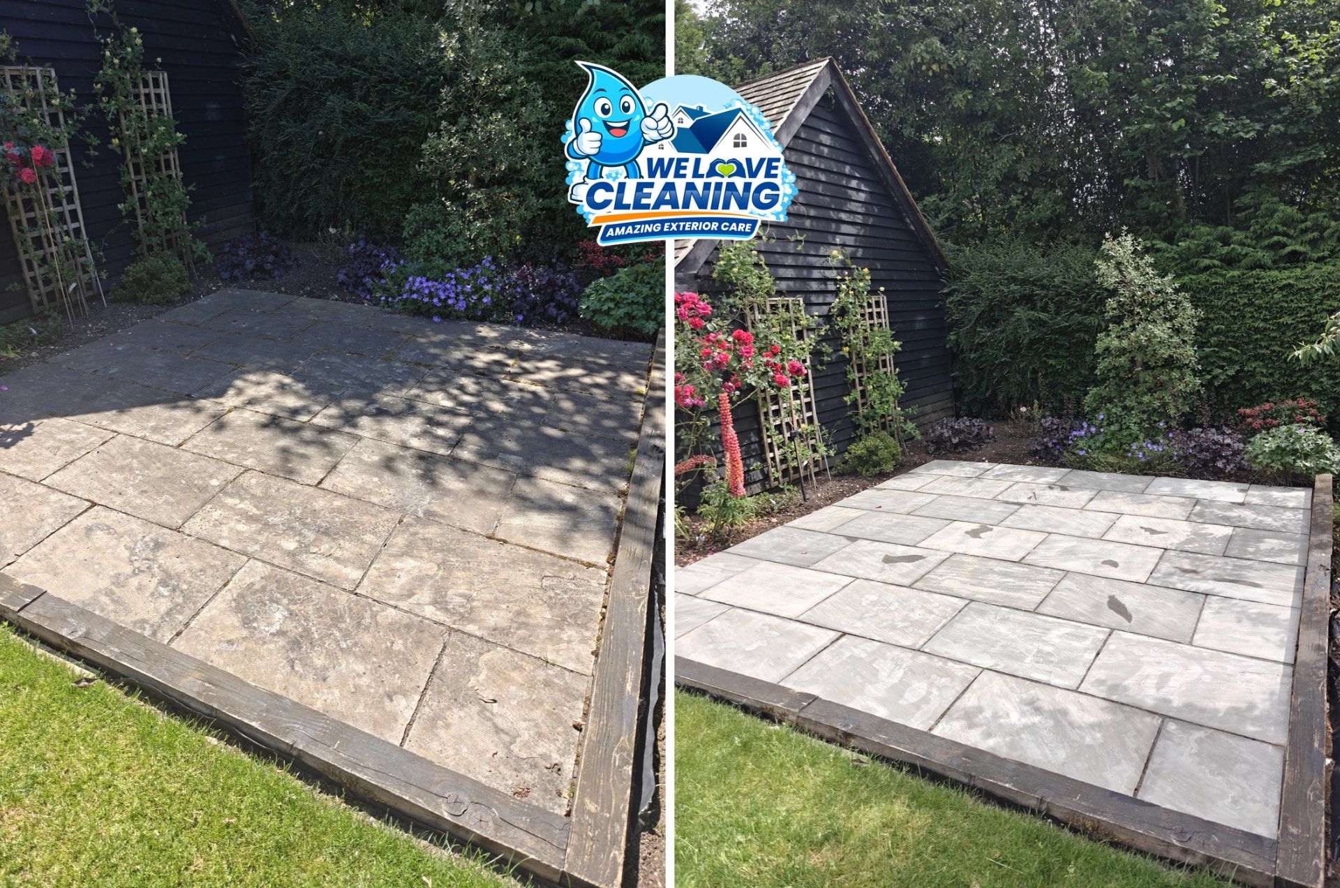 Before and after cleaning result