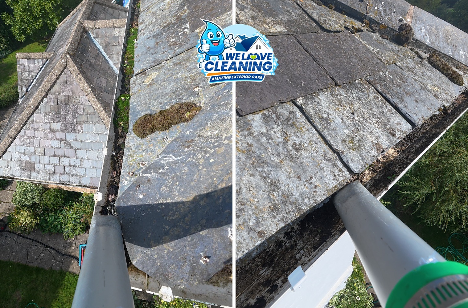 Before and after cleaning result